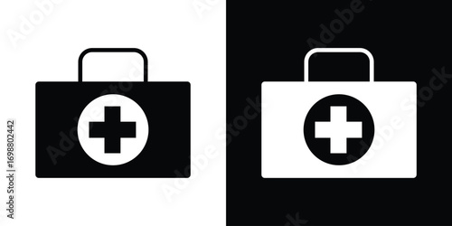 First aid icon. flat and line style collection.