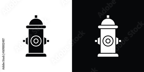 Fire hydrant icon. flat and line style collection.