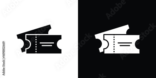 Event ticket icon. flat and line style collection.