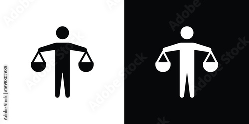 Ethics icon. flat and line style collection.