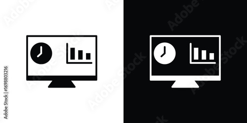 Dashboard icon. flat and line style collection.