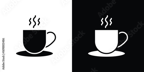 Coffee icon. flat and line style collection.