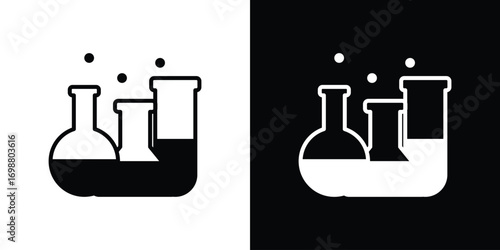 Chemistry icon. flat and line style collection.
