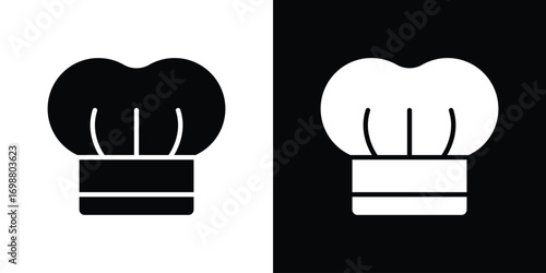 Chef hat icon. flat and line style collection.