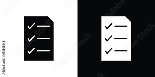 Checklist icon. flat and line style collection.