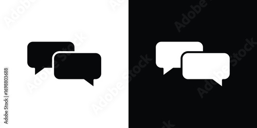 Chat bubble icon. flat and line style collection.