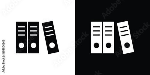 Binder icon. flat and line style collection.