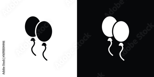 Balloon icon. flat and line style collection.