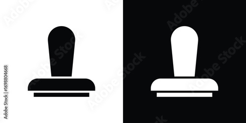 Approval stamp icon. flat and line style collection.