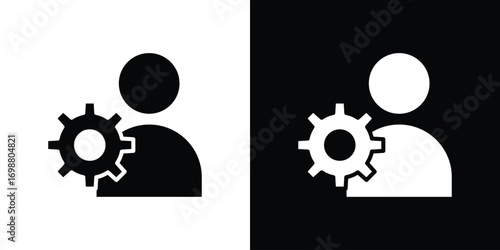 Account settings icon. flat and line style collection.