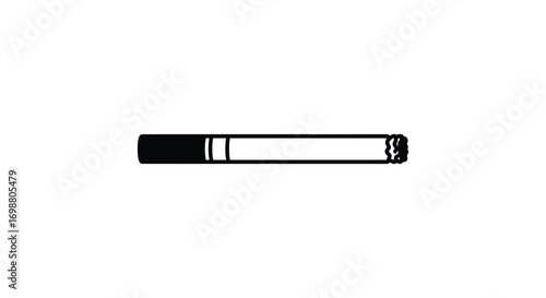 a simple illustration of a cigarette with filter