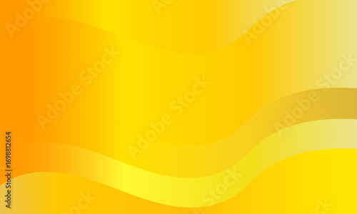 Smooth Gradient Waves of Orange and Yellow Abstract Background vector illustration