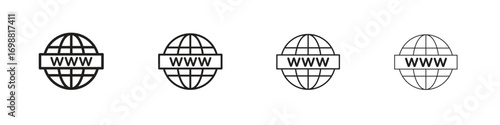 Website icon outline vector for web ui. Editable stroke.
