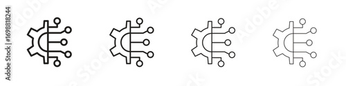 Technology icon outline vector for web ui. Editable stroke.