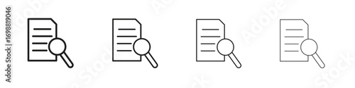 Research icon outline vector for web ui. Editable stroke.