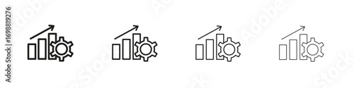 Productivity icon outline vector for web ui. Editable stroke.