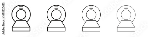 MRI icon outline vector for web ui. Editable stroke.