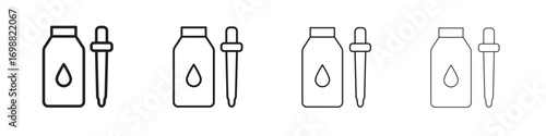Essential oils icon outline vector for web ui. Editable stroke.