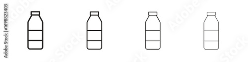 Bottle icon outline vector for web ui. Editable stroke.