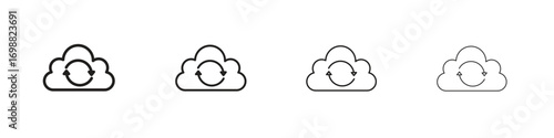 Backup icon outline vector for web ui. Editable stroke.