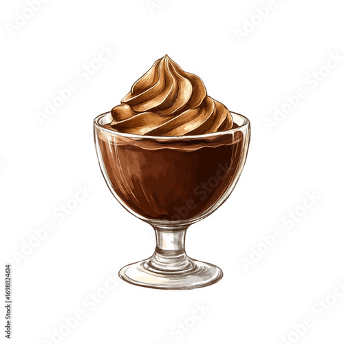 chocolate eclair hand drawn illustration
