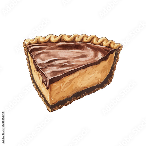 chocolate eclair hand drawn illustration