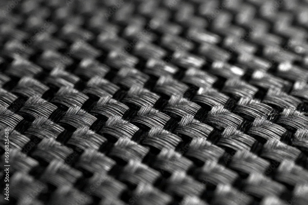 Fototapeta premium Close-up of woven black fabric texture