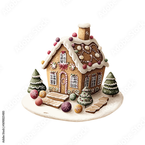 christmas frame border hand drawn illustration