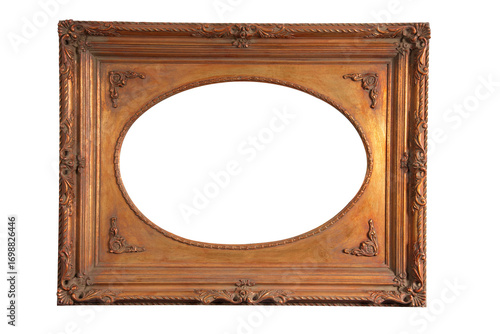 sophisticated and antique picture frames on a neutral background