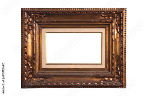 sophisticated and antique picture frames on a neutral background