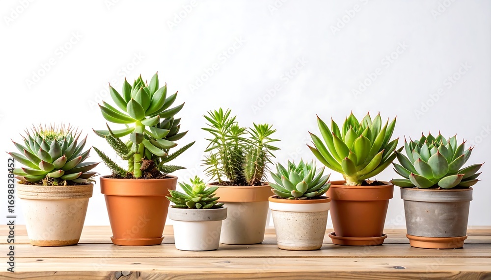 Fototapeta premium Succulents in terracotta pots