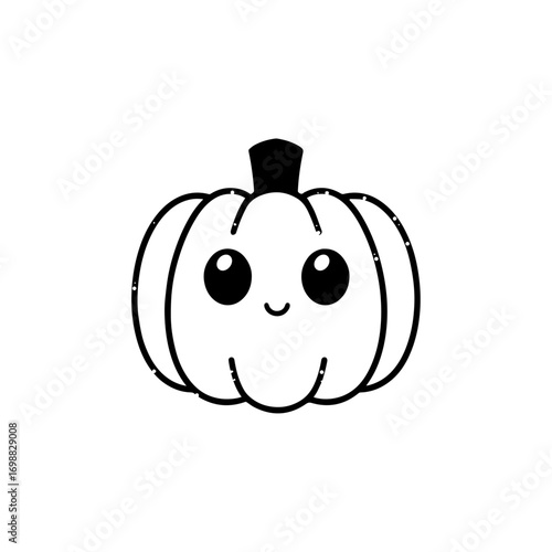 Cute Halloween Pumpkin Illustration