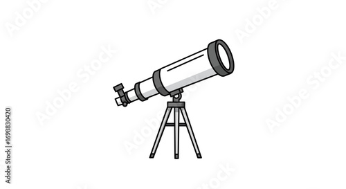 Minimalist telescope design on tripod for astronomy enthusiasts