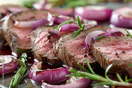 Succulent beef fillet served with rich red wine and shallot sauce for a gourmet experience