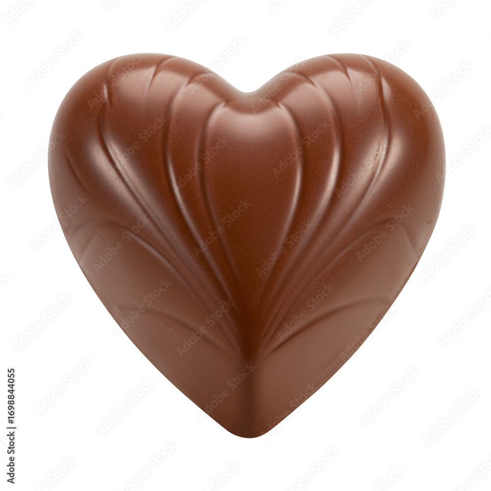 Obraz premium Heart-shaped chocolate symbolizing love and sweet moments