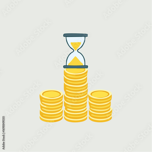 Visual representation of wealth accumulation, time management, and financial growth concept