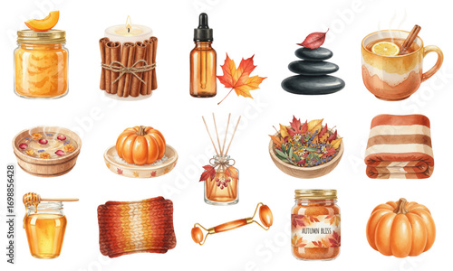 Autumn Cozy Comfort Spa Set Watercolor Collection