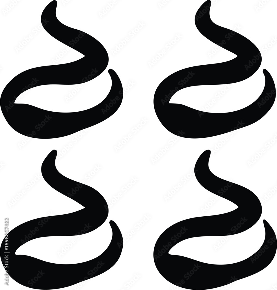 Fototapeta premium Six Stylized Hand Drawn Illustrations of Various Musical Instruments graphic