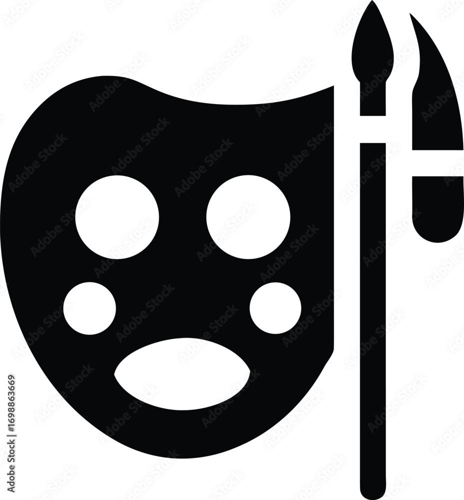 Fototapeta premium Bold Black Silhouette of a Single Human Head Profile with Abstract Lines vector