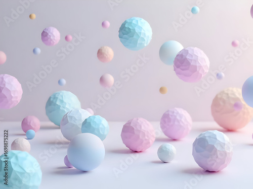 abstract pink shapes in air