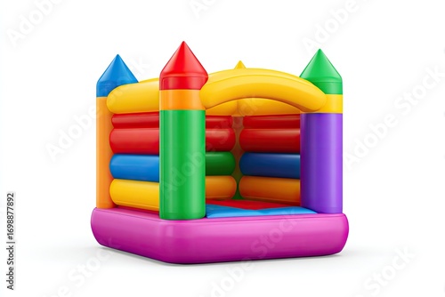 Colorful inflatable bounce castle (2)