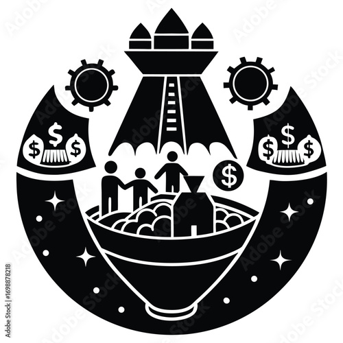 venture capital vector art