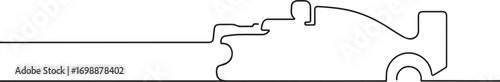 sport car continuous one continuous line art, Vector illustration, One line art, Line art graphic style.