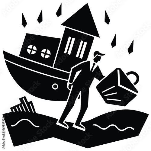 bankruptcy vector art