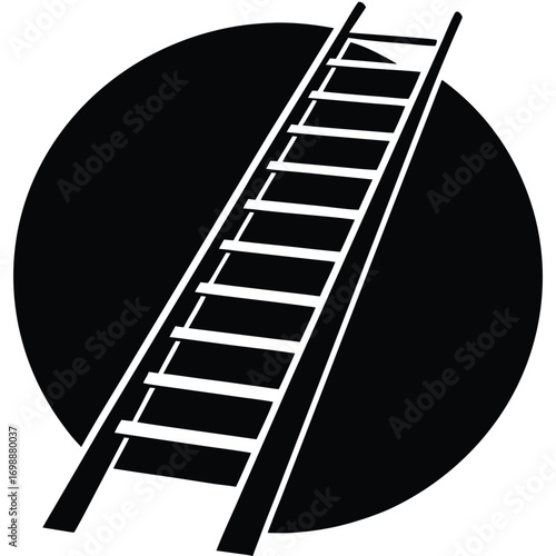 business goal ladder vector art