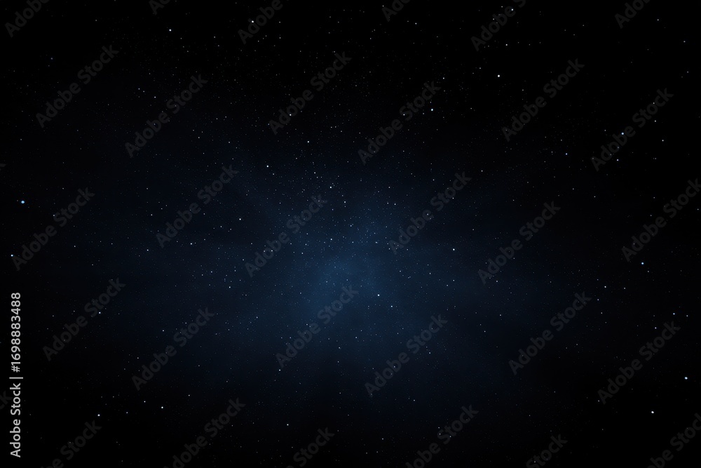 Obraz premium A clear, dark night sky illuminated by a multitude of distant stars, offering a sense of infinite depth and the vastness of the universe