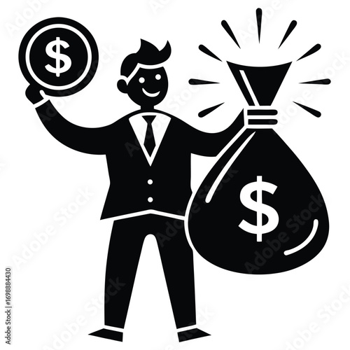 financial reward vector art