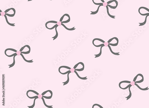 Seamless pattern abstract pink background vector illustration. Hearts and bows pink background. Decoration banner themed Lol surprise doll girlish style. Invitation card template.