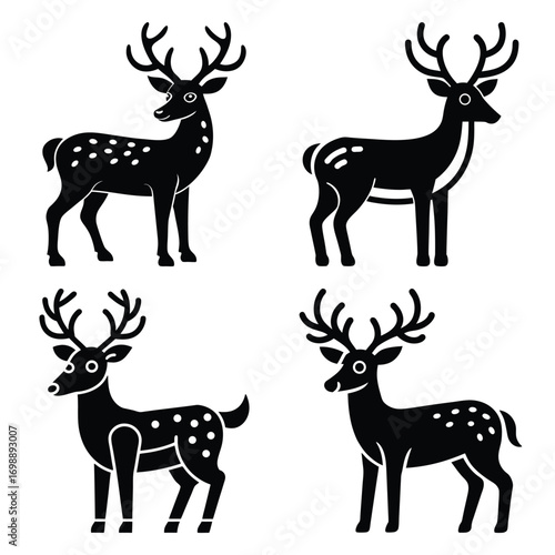reindeer vector icon icon set