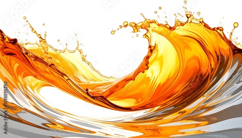 Liquid splash, dynamic wave